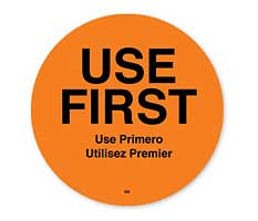 DAYMARK FOOD SAFETY SYSTEMS IT110358 LABEL 2" USE FIRST RND ORG