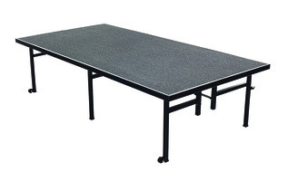 AMTAB MANUFACTURING QUICK-ST4816C-CHARCB STAGE CARPET TOP 48X96X16" BLACK