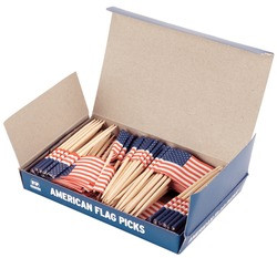 AMERCAREROYAL - NP&PC R827 PICK 2-1/2" WOOD AMERICAN FLAG