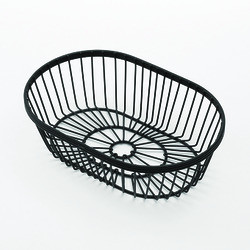 AMERICAN METALCRAFT WBBV90 BASKET OVL 9X6X2-3/4" WIRE BLK