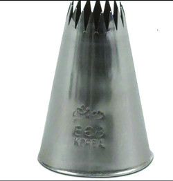 J.B. PRINCE B611 8 TIP PASTRY TUBE SZ 8 FRENCH STAR SS