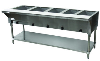 ADVANCE TABCO HF-5E-240-X TABLE HOT FOOD 5 WELL ELEC 240V
