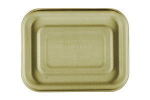 WORLD CENTRIC TRL-SC-UAR-LF LID TRAY 6-1/2X5" PLANT FIBER KRAFT