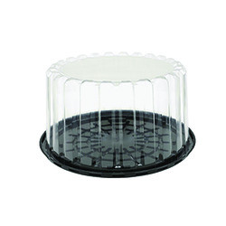 PACTIV YEH898010000 CONT CAKE 8" BLK BASE W/DOME LID