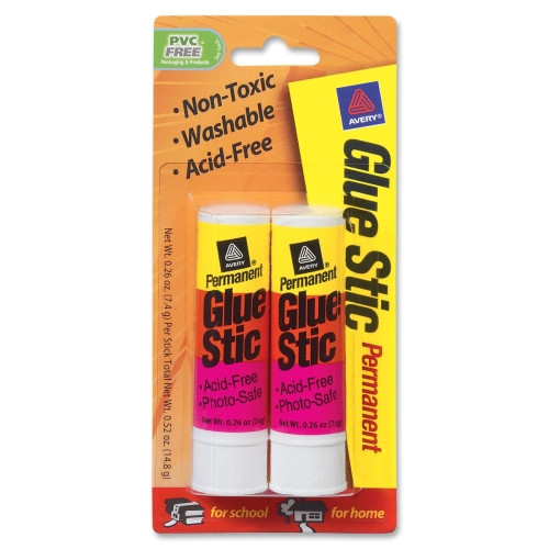 AVERY 00171 GLUESTICK,REG,2PK,PE