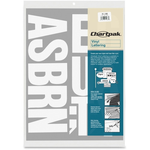 CHARTPAK, INC 01180 LETTERS,VNYL,4"WE