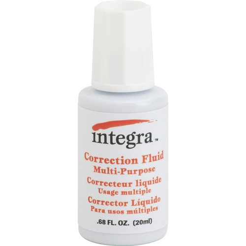 INTEGRA 01539 MULTIPURPOSE CORRECTION FLUID,22ML,WHITE