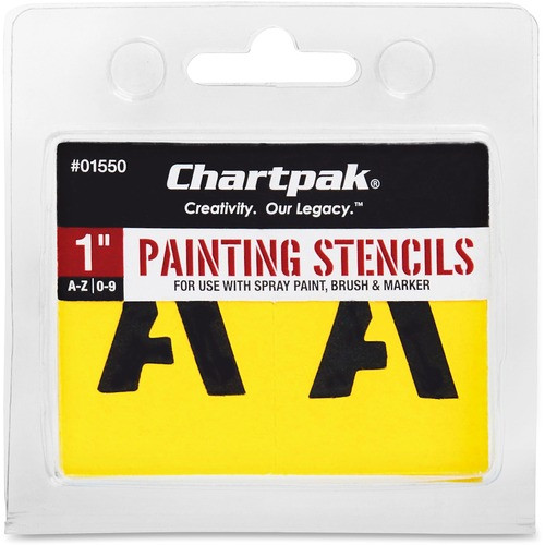CHARTPAK, INC 01550 PAINTING STENCIL,NUMBERS/LETTERS,1