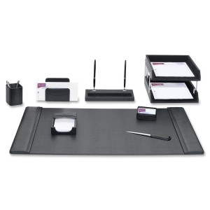 DACASSO D1020 DACASSO BLACK LEATHER 10-PIECE DESK SET