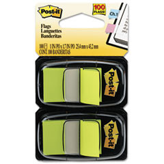 3M COMPANY 680-BG2 STANDARD TAPE FLAGS,DISPENSER,GREEN,100
