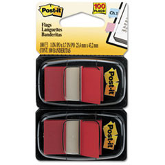 3M COMPANY 680-RD2 STANDARD TAPE FLAGS IN DISPENSER,RED