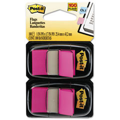 3M COMPANY 680-BP2 STANDARD TAPE FLAGS,DISPENSER,PINK,100