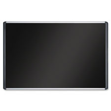 BI-SILQUE VISUAL COMMUNICATION PRODUCTS MVI270301 BULLETIN BOARD,BLACK FABRIC,SILVER