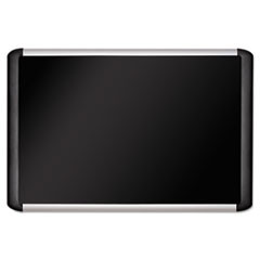 BI-SILQUE VISUAL COMMUNICATION PRODUCTS MVI030301 BULLETIN BOARD,BLACK FABRIC,SILVER
