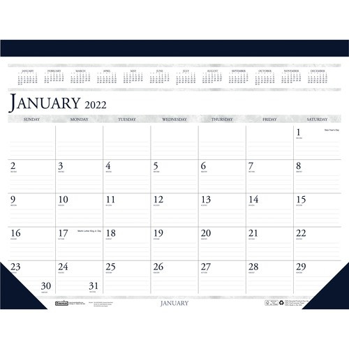 HOUSE OF DOOLITTLE 150HD MONTHLY DESK PAD CALENDAR, 2-COLOR
