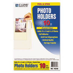 C-LINE PRODUCTS 70346 PEEL & STICK PHOTO HOLDERS,4-3/8 X 6-1/2