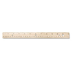 ACME UNITED 10702 ENGLISH/METRIC RULER,METAL EDGE,WOOD