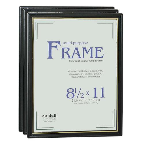 NUDELL 11888 DOCUMENT FRAME,EASY SLIDE,8-1/2X11",BLK