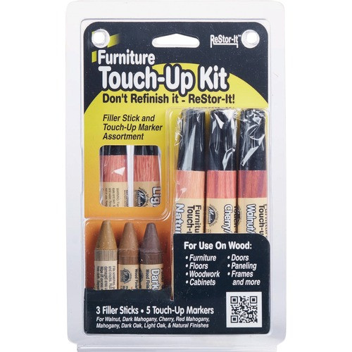 MASTER CASTER 18000 FURNITURE TOUCH-UP KIT,RESTOR-IT,8 PIECE