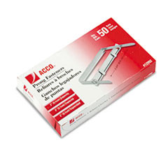 ACCO BRANDS USA LLC 12992 PRONG FASTENERS,2 CAP,2-3/4 PRONGS,50/BX