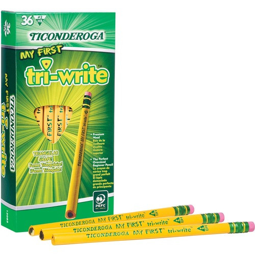 DIXON TICONDEROGA CO. 13082 NO 2 PENCIL,BEGINNER W/ERASER,36/BX