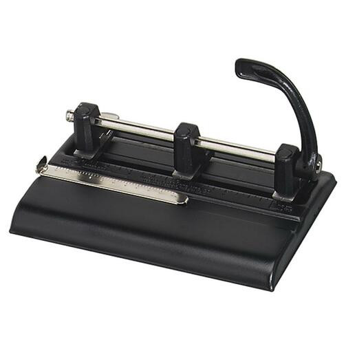 MASTER 1325B HEAVY-DUTY 3-HOLE PUNCH,ADJUST CENTER,BK