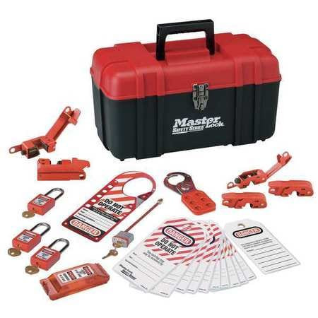 MASTER LOCK 1457E410KA ELECTRICAL LOCKOUT KIT,PORTABLE,RD/BK