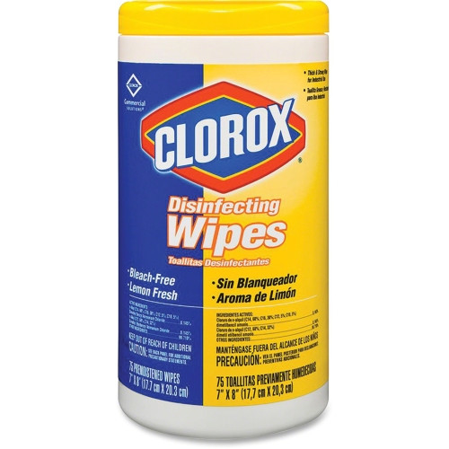 CLOROX COMPANY 15948EA DISINFECTING WIPES,75 WIPES,LEMON SCENT