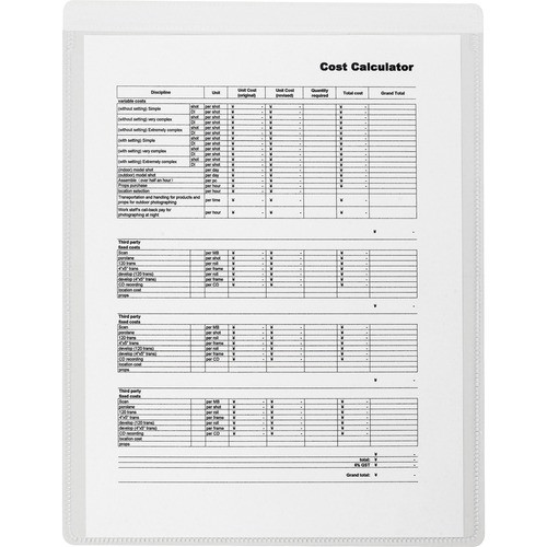 BUSINESS SOURCE 16466 SHOP TICKET HOLDERS,5/PK,50/BX,CLEAR