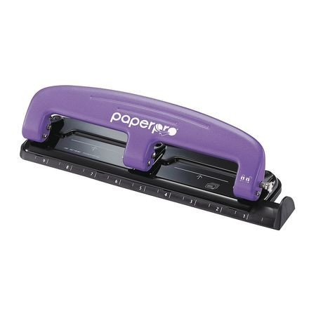 ACCENTRA, INC. 2105 12-SHEET 3-HOLE PUNCH,PURPLE/BLACK
