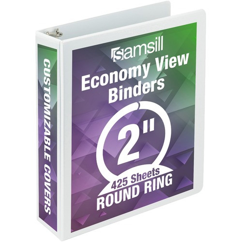 SAMSILL 18567 VIEW BINDER,ROUND RING,2 CAPACITY