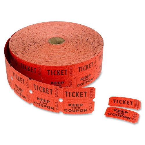 MACO TAG & LABEL 18620 TICKET,ROLL,DBLW/COUPONRD