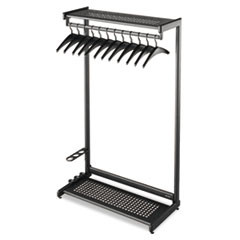 QUARTET 20224 GARMENT RACK,QUARTET,TWO SHELF,BLACK