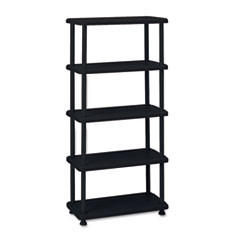 ICEBERG 20851 5-SHELF OPEN STORAGE SYSTEM,BLACK