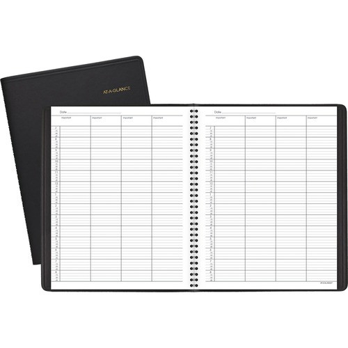 AT-A-GLANCE 80-310-05 UNDATED DAILY APPOINTMENT BOOK,BLACK
