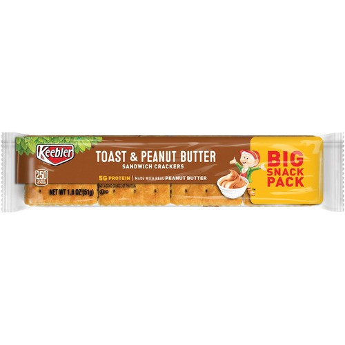 KEEBLER COMPANY 21167 TOAST/PEANUT BUTTER CRACKERS,1.8OZ,12/BX