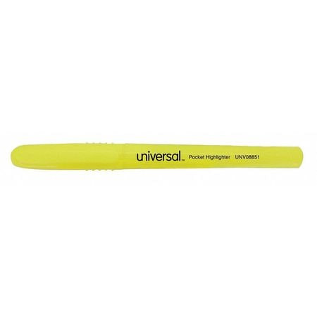 UNIVERSAL UNV08851 HIGHLIGHTER,POCKET CLIP,CHISEL TIP