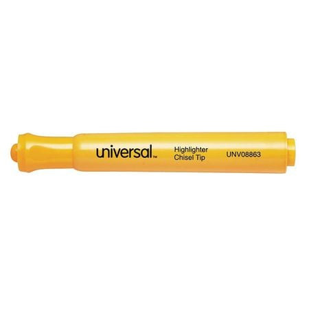 UNIVERSAL UNV08863 DESK HIGHLIGHTER,FLUORESCENT ORA,12/PK