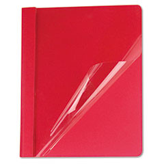 UNIVERSAL UNV57123 REPORT COVER,CLEAR FRONT,LETTER,RED