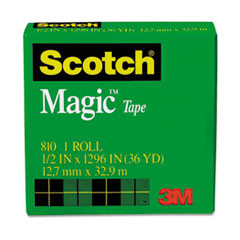 3M COMPANY 810121296 TAPE,ROLL,INVIS,1/2X1296"