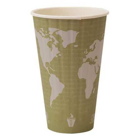 ECO-PRODUCTS EP-BNHC16-WD WORLD ART COMPOSTABLE HOT CUPS,INSULATED