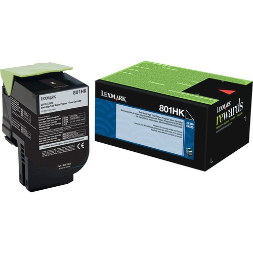 LEXMARK 80C1HK0 TONER,BLACK, 4000 YIELD,801HK