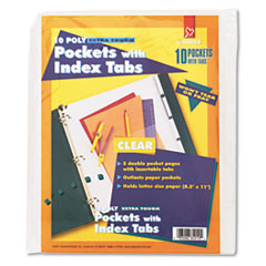 CARDINAL BRANDS INC. 84010 RING BINDER DIVIDER POCKETS,INDEX,CLEAR