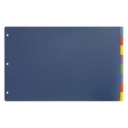 CARDINAL BRANDS INC. 84251 POLY INDEX DIVIDER,8-TAB,ASSORTED COLORS