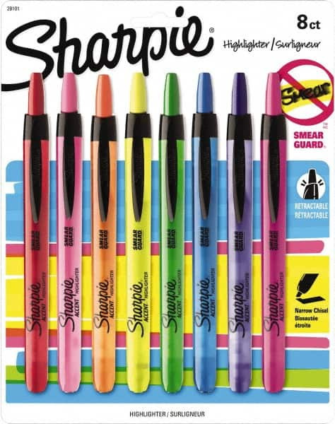 SANFORD CORPORATION 28101 HIGHLIGHTER,RETRACTABLE,CHISEL PT