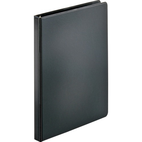 BUSINESS SOURCE 28526 ROUND RING BINDER,W/POCKETS,1/2,BLACK