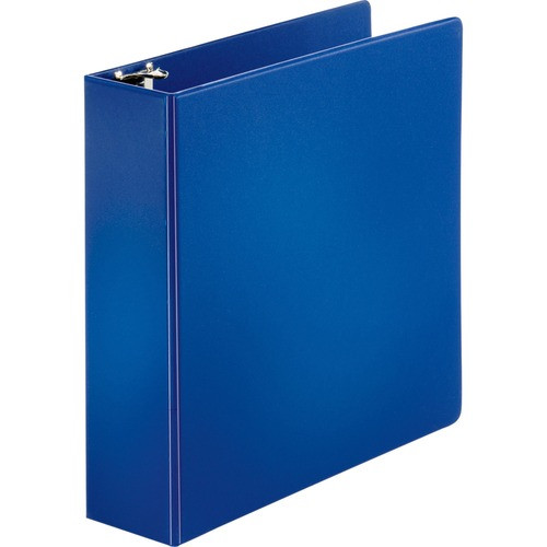 BUSINESS SOURCE 28661 ROUND RING BINDER,W/POCKETS,3,DARK BLUE