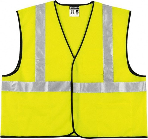 MCR SAFETY VCL2SLXL SAFETY VEST,FLUORESCENT LIME,CLASS 2