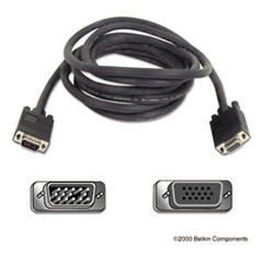 BELKIN COMPONENTS F3H98110 MONITOR EXTENSION CABLE,SVGA,10 FT,BLK