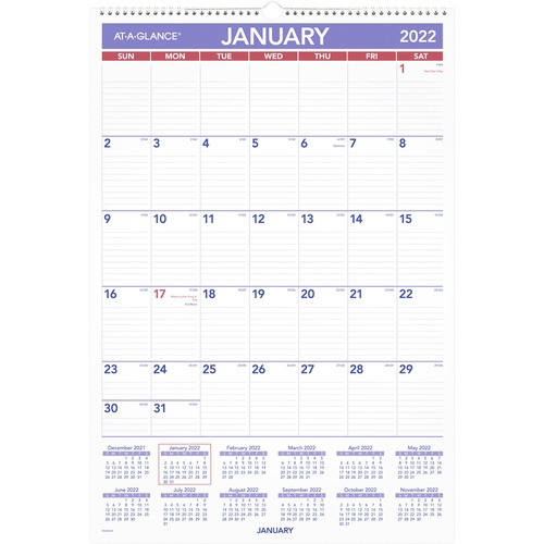 AT-A-GLANCE PMLM03-28 MONTHLY ERASABLE WALL CALENDAR,2014